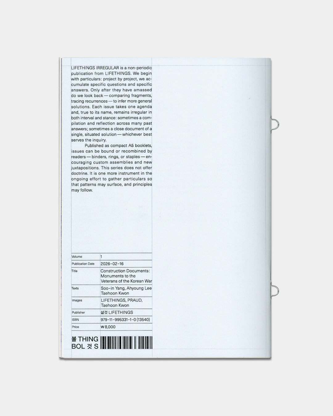 LIFETHINGS IRREGULAR Vol.1